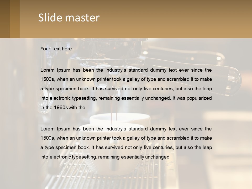 A Espresso Machine Making A Cup Of Coffee PowerPoint Template