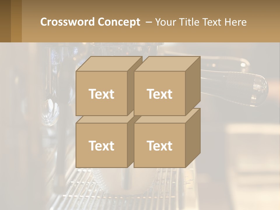 A Espresso Machine Making A Cup Of Coffee PowerPoint Template