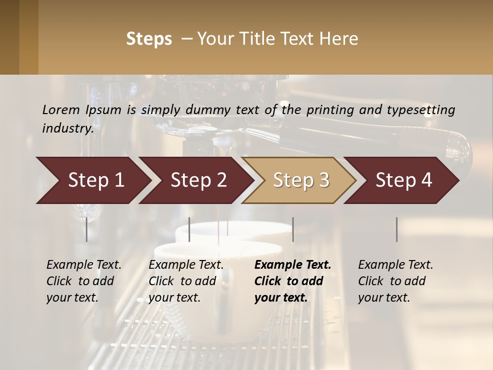 A Espresso Machine Making A Cup Of Coffee PowerPoint Template
