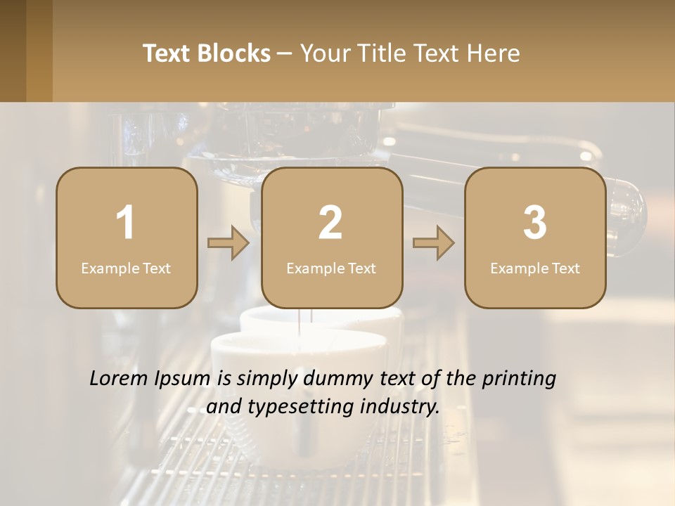 A Espresso Machine Making A Cup Of Coffee PowerPoint Template