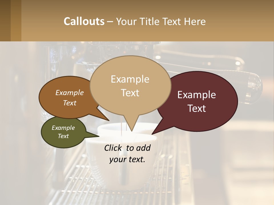 A Espresso Machine Making A Cup Of Coffee PowerPoint Template