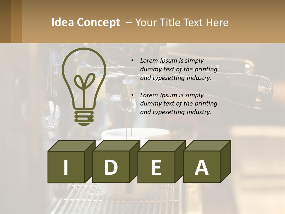 A Espresso Machine Making A Cup Of Coffee PowerPoint Template