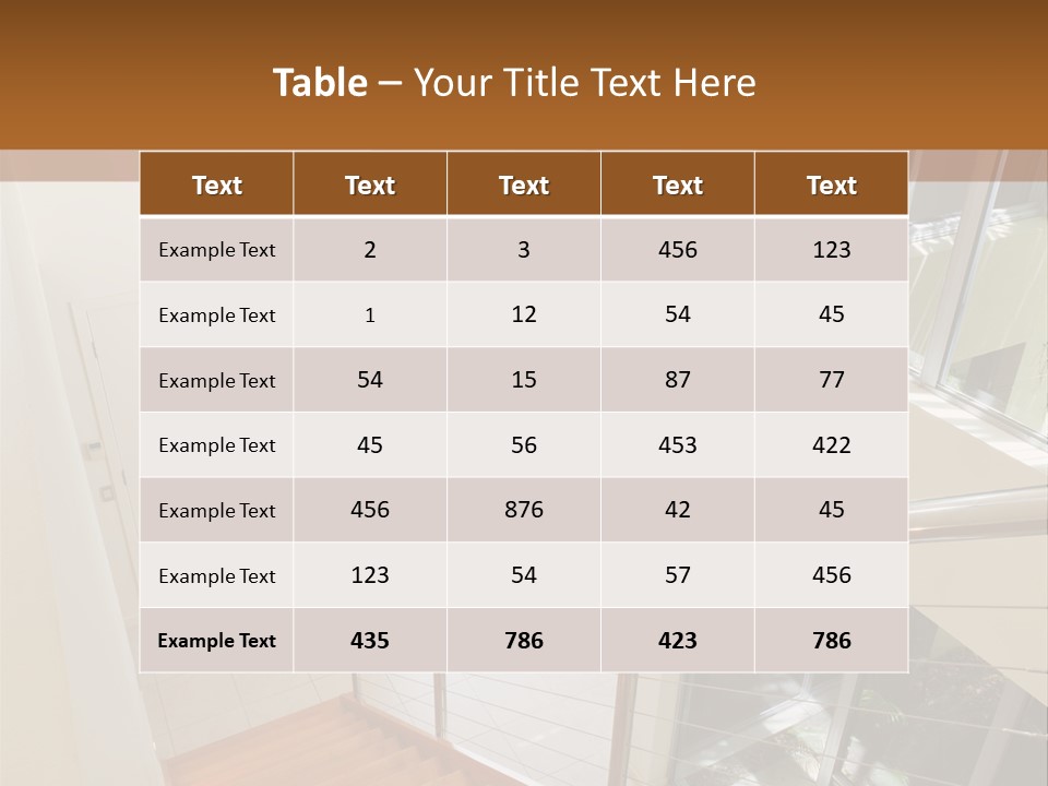 A Staircase Leading Up To A Window In A House PowerPoint Template