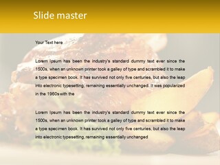 A Close Up Of A Plate Of Food With Potatoes PowerPoint Template