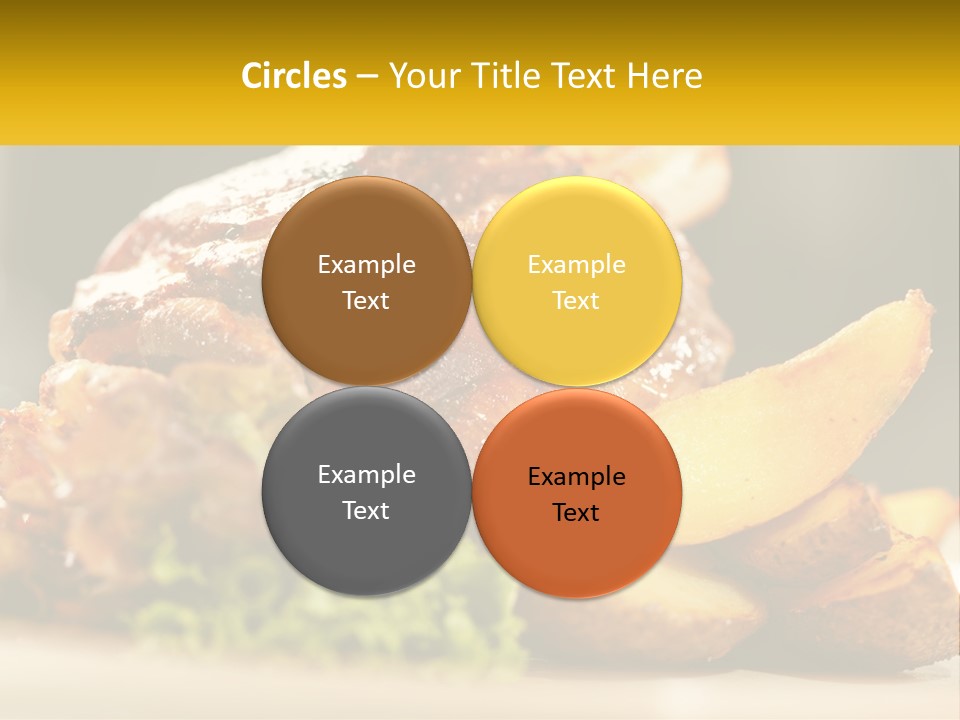 A Close Up Of A Plate Of Food With Potatoes PowerPoint Template