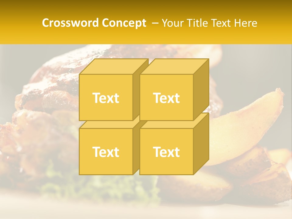 A Close Up Of A Plate Of Food With Potatoes PowerPoint Template