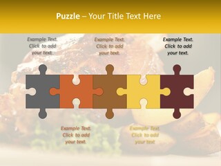 A Close Up Of A Plate Of Food With Potatoes PowerPoint Template