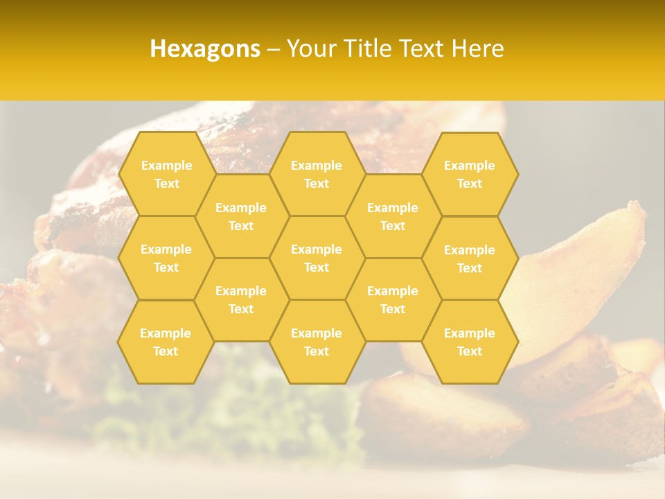 A Close Up Of A Plate Of Food With Potatoes PowerPoint Template