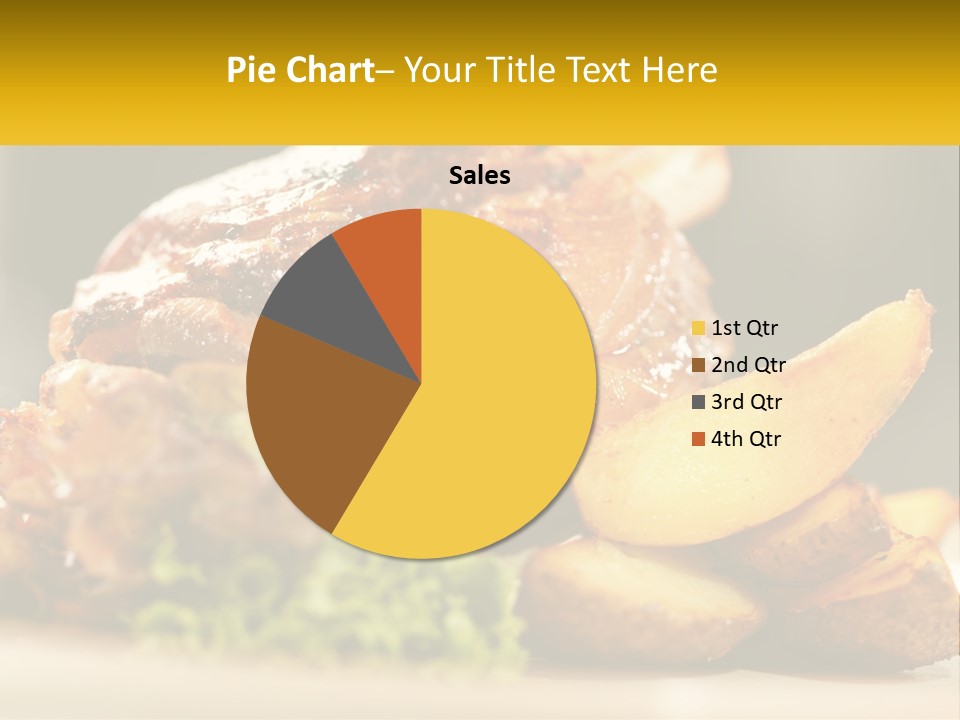 A Close Up Of A Plate Of Food With Potatoes PowerPoint Template