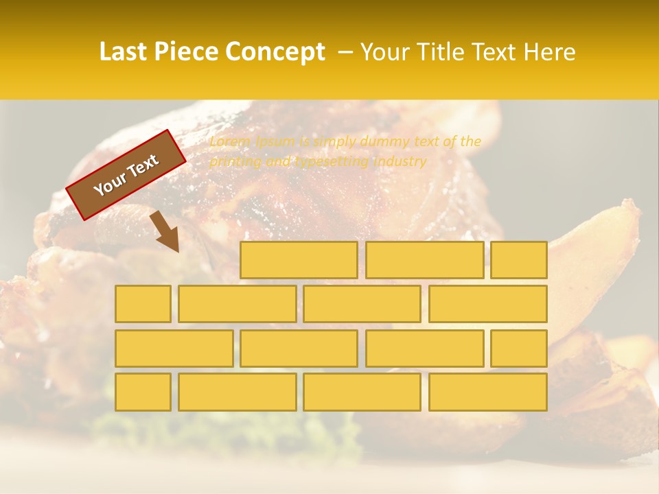 A Close Up Of A Plate Of Food With Potatoes PowerPoint Template