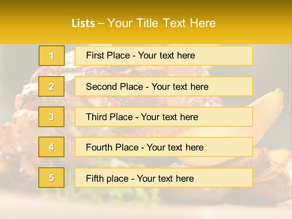 A Close Up Of A Plate Of Food With Potatoes PowerPoint Template