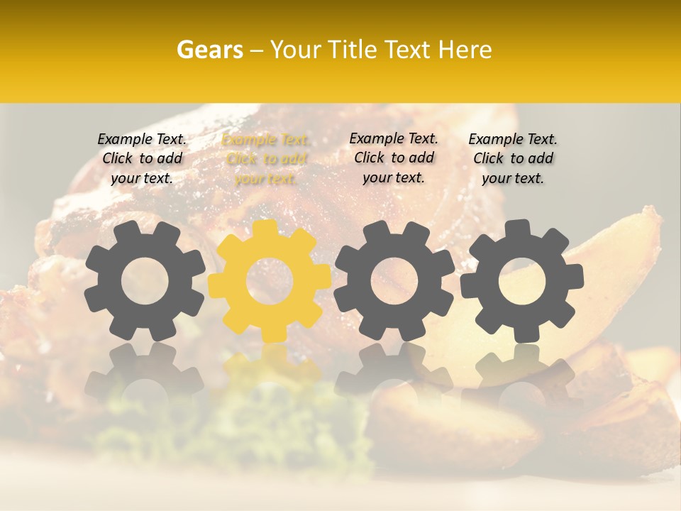 A Close Up Of A Plate Of Food With Potatoes PowerPoint Template