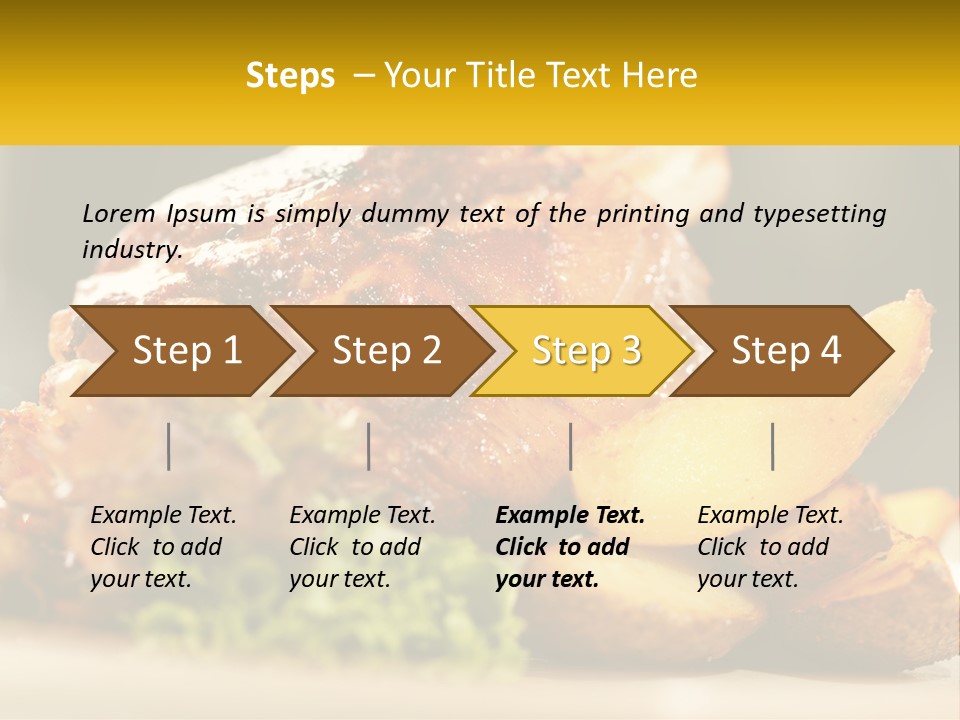 A Close Up Of A Plate Of Food With Potatoes PowerPoint Template