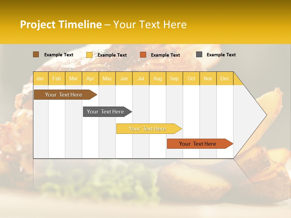 A Close Up Of A Plate Of Food With Potatoes PowerPoint Template