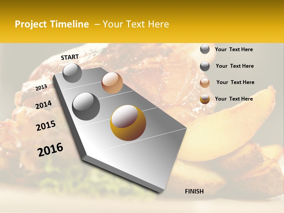 A Close Up Of A Plate Of Food With Potatoes PowerPoint Template