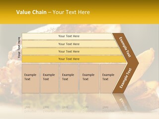 A Close Up Of A Plate Of Food With Potatoes PowerPoint Template