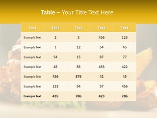 A Close Up Of A Plate Of Food With Potatoes PowerPoint Template