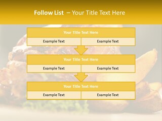 A Close Up Of A Plate Of Food With Potatoes PowerPoint Template