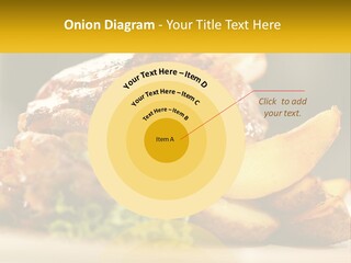 A Close Up Of A Plate Of Food With Potatoes PowerPoint Template