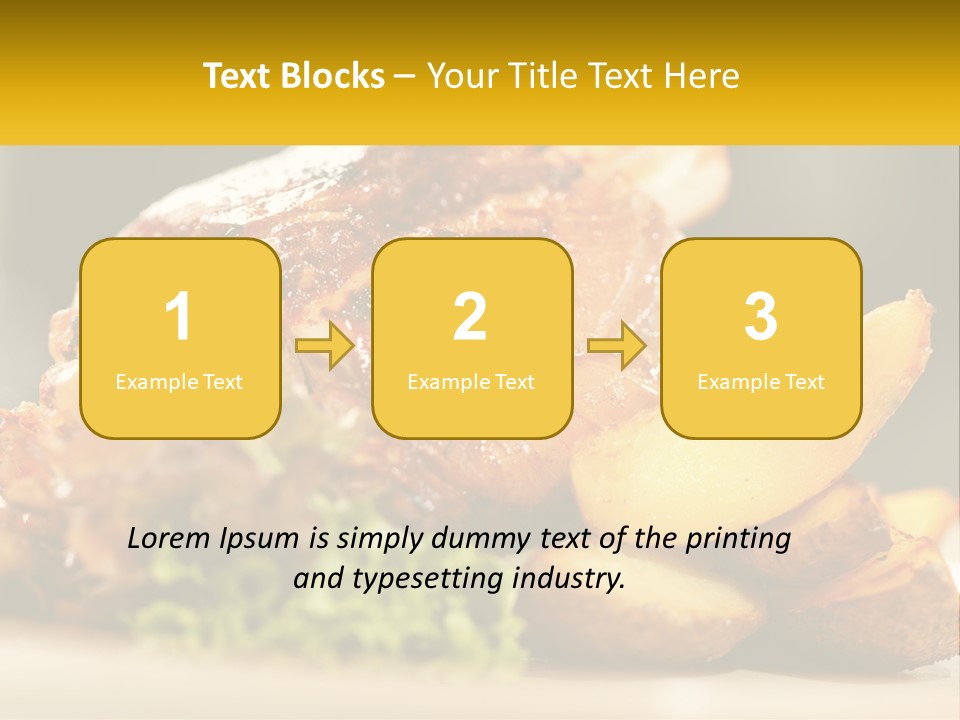 A Close Up Of A Plate Of Food With Potatoes PowerPoint Template
