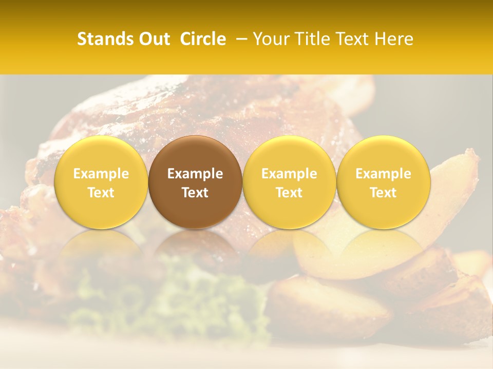 A Close Up Of A Plate Of Food With Potatoes PowerPoint Template