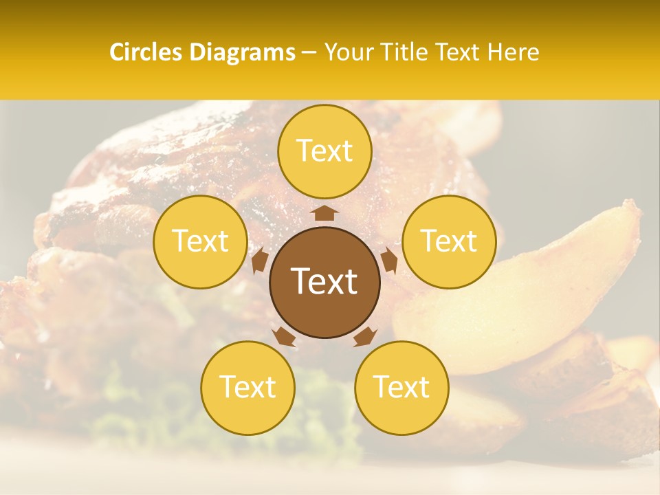 A Close Up Of A Plate Of Food With Potatoes PowerPoint Template