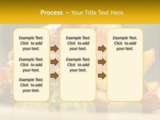 A Close Up Of A Plate Of Food With Potatoes PowerPoint Template