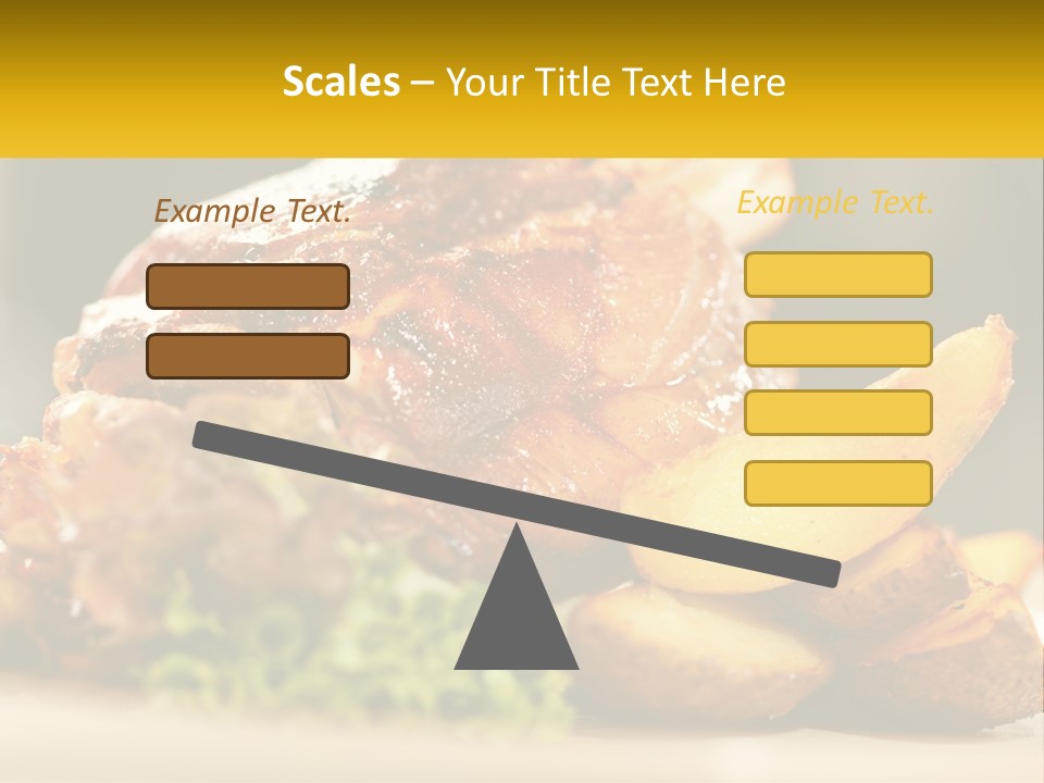 A Close Up Of A Plate Of Food With Potatoes PowerPoint Template