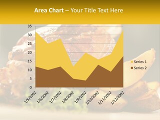 A Close Up Of A Plate Of Food With Potatoes PowerPoint Template