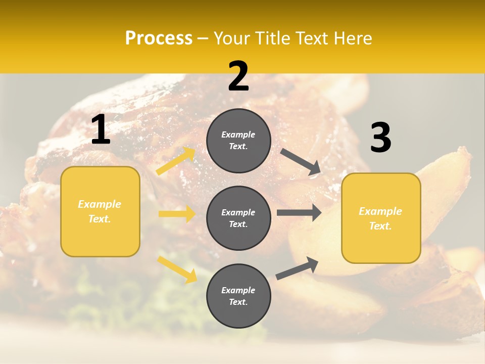 A Close Up Of A Plate Of Food With Potatoes PowerPoint Template