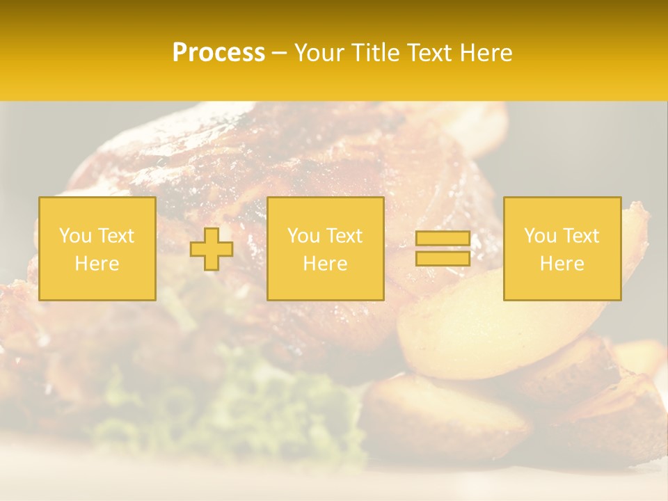 A Close Up Of A Plate Of Food With Potatoes PowerPoint Template