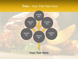A Close Up Of A Plate Of Food With Potatoes PowerPoint Template