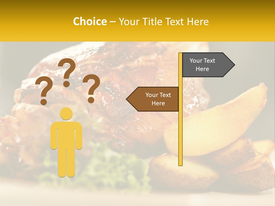 A Close Up Of A Plate Of Food With Potatoes PowerPoint Template