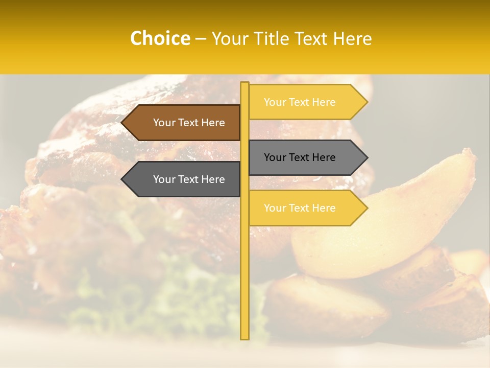 A Close Up Of A Plate Of Food With Potatoes PowerPoint Template