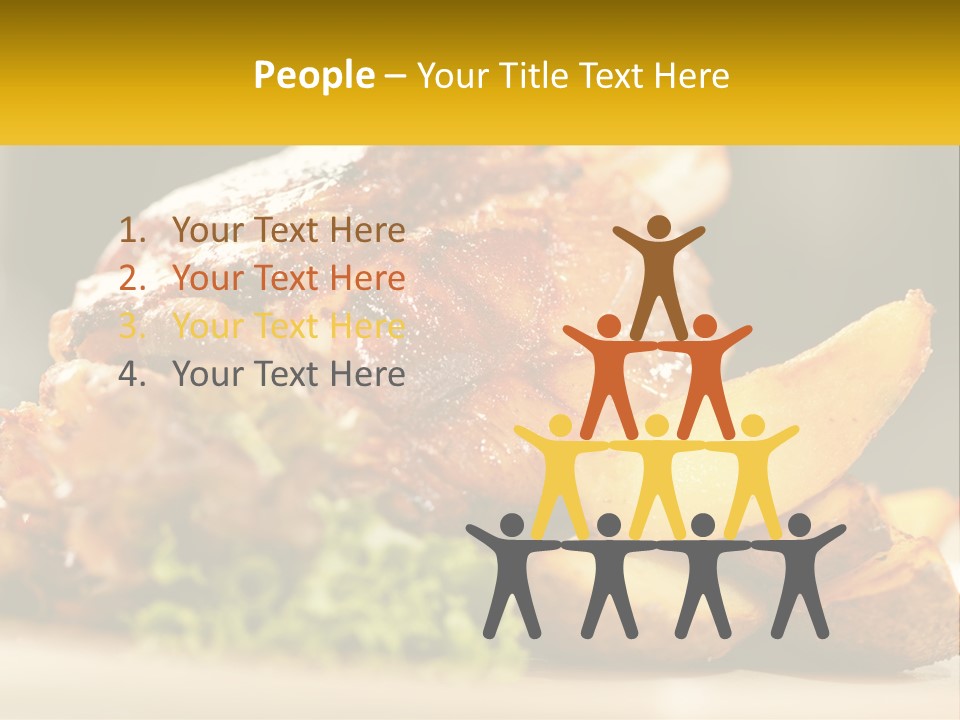 A Close Up Of A Plate Of Food With Potatoes PowerPoint Template