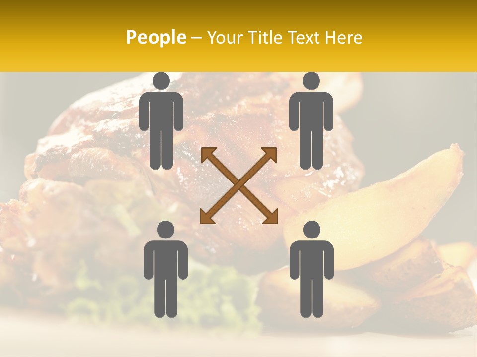 A Close Up Of A Plate Of Food With Potatoes PowerPoint Template