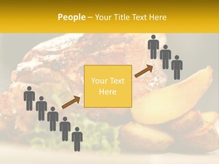 A Close Up Of A Plate Of Food With Potatoes PowerPoint Template