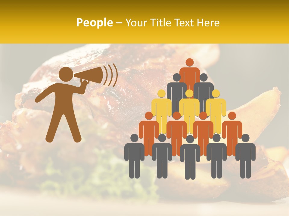 A Close Up Of A Plate Of Food With Potatoes PowerPoint Template