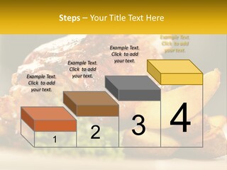 A Close Up Of A Plate Of Food With Potatoes PowerPoint Template