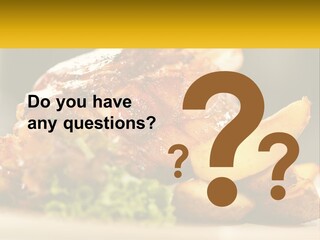 A Close Up Of A Plate Of Food With Potatoes PowerPoint Template