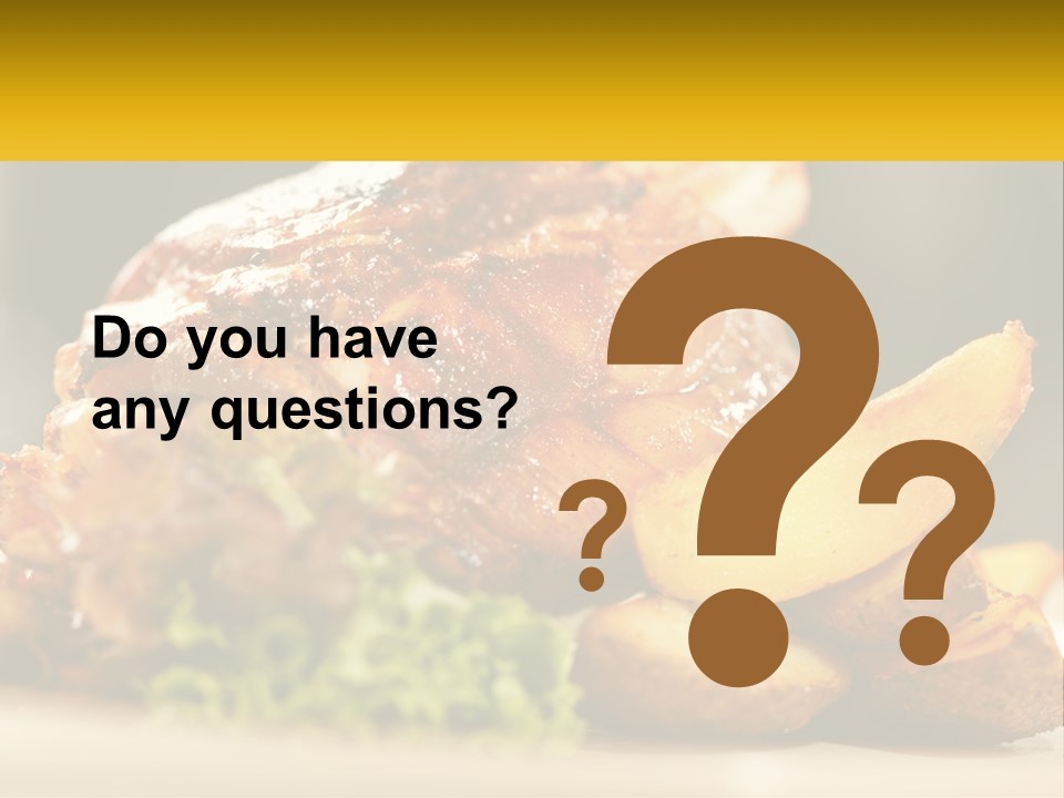 A Close Up Of A Plate Of Food With Potatoes PowerPoint Template