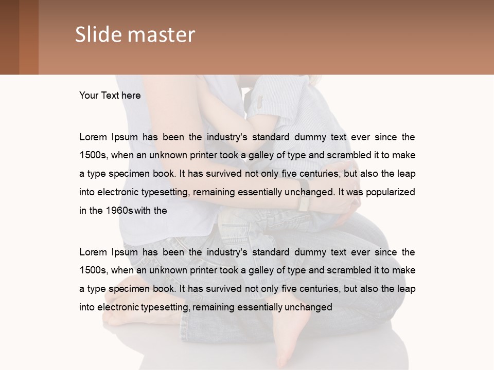 A Woman Holding A Baby In Her Arms PowerPoint Template