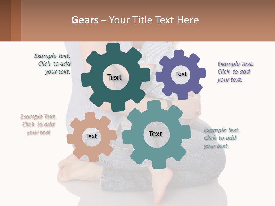 A Woman Holding A Baby In Her Arms PowerPoint Template