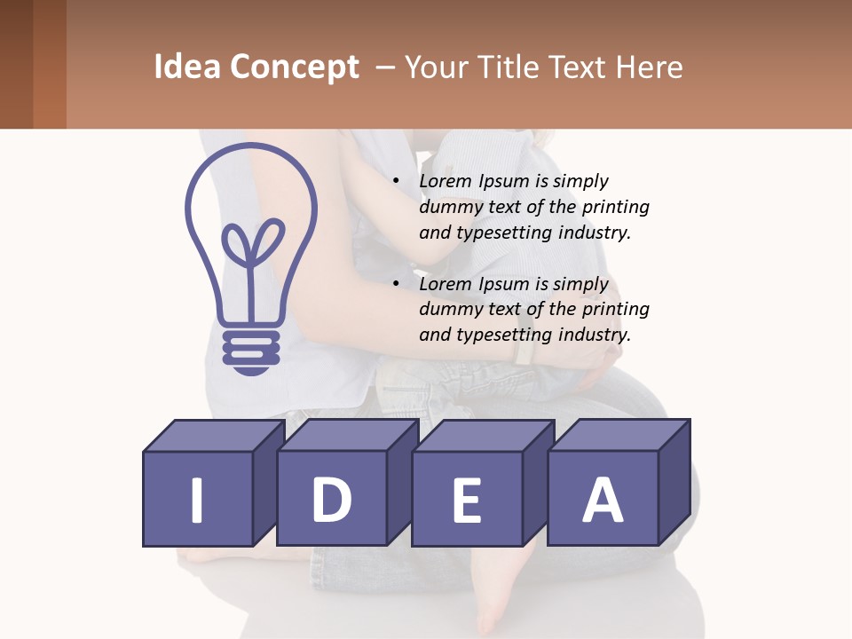 A Woman Holding A Baby In Her Arms PowerPoint Template