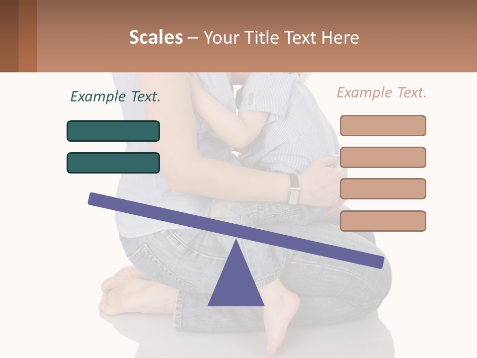 A Woman Holding A Baby In Her Arms PowerPoint Template