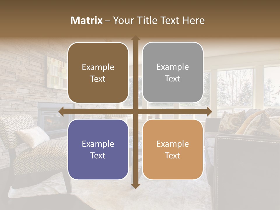 A Living Room Filled With Furniture And A Fire Place PowerPoint Template