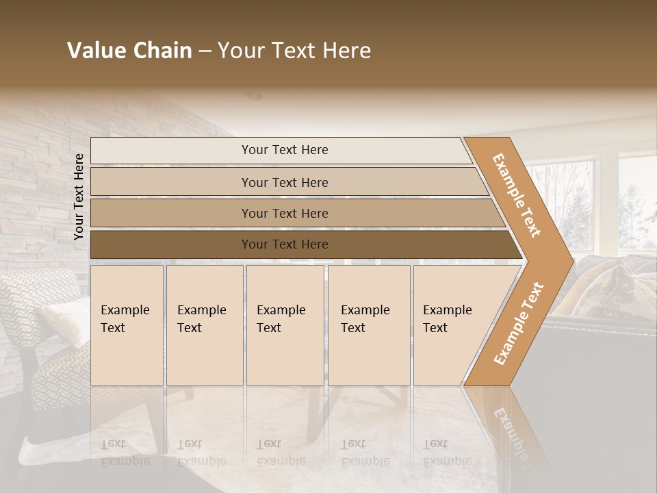 A Living Room Filled With Furniture And A Fire Place PowerPoint Template