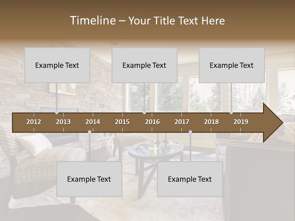 A Living Room Filled With Furniture And A Fire Place PowerPoint Template