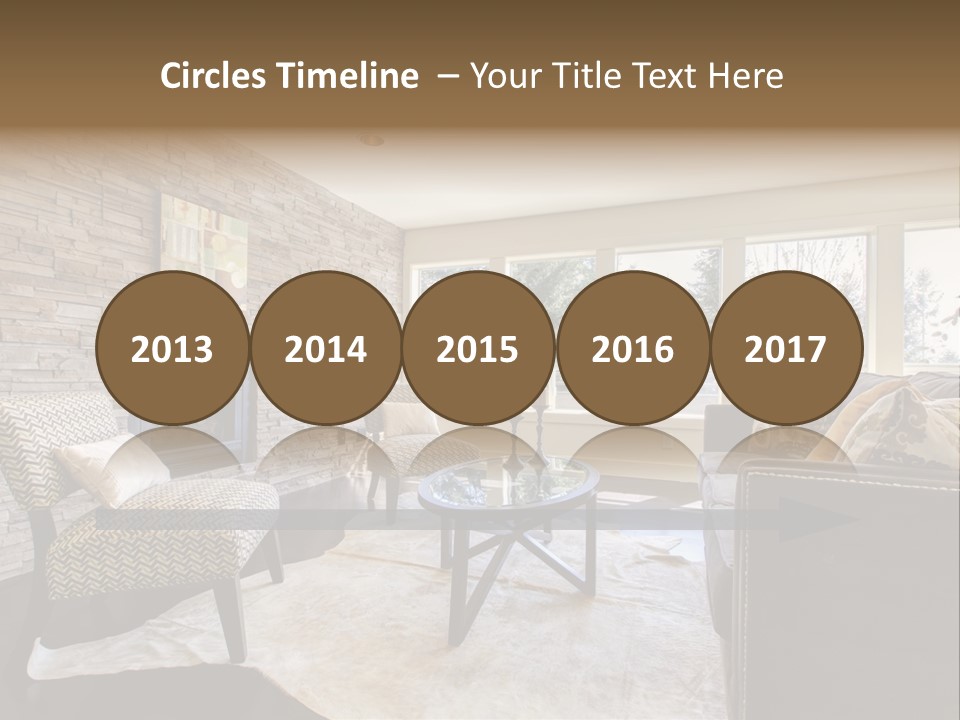 A Living Room Filled With Furniture And A Fire Place PowerPoint Template