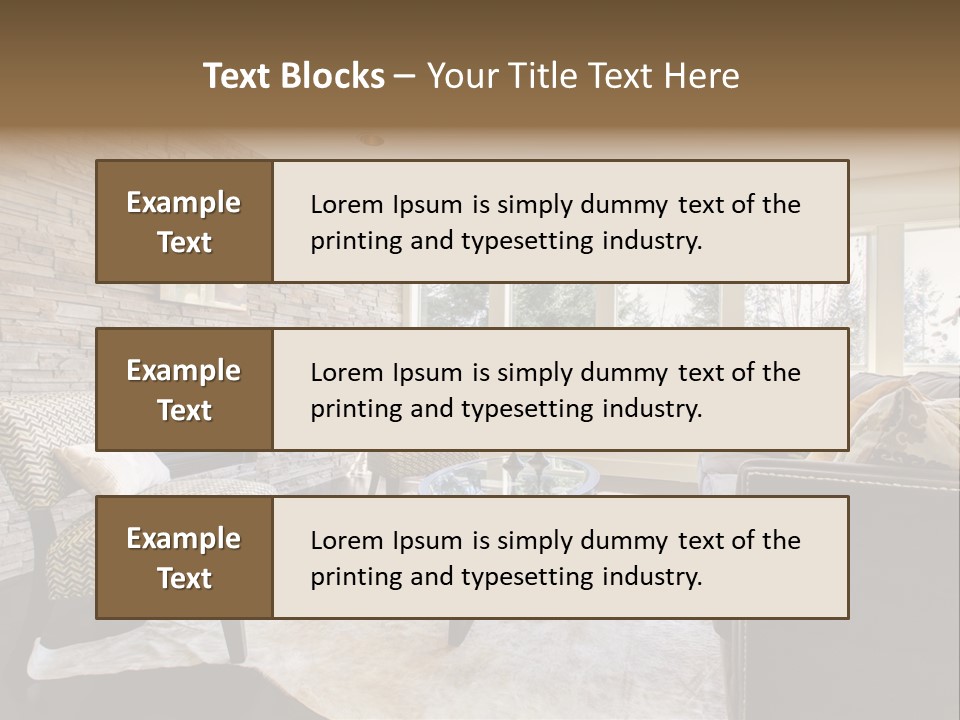 A Living Room Filled With Furniture And A Fire Place PowerPoint Template